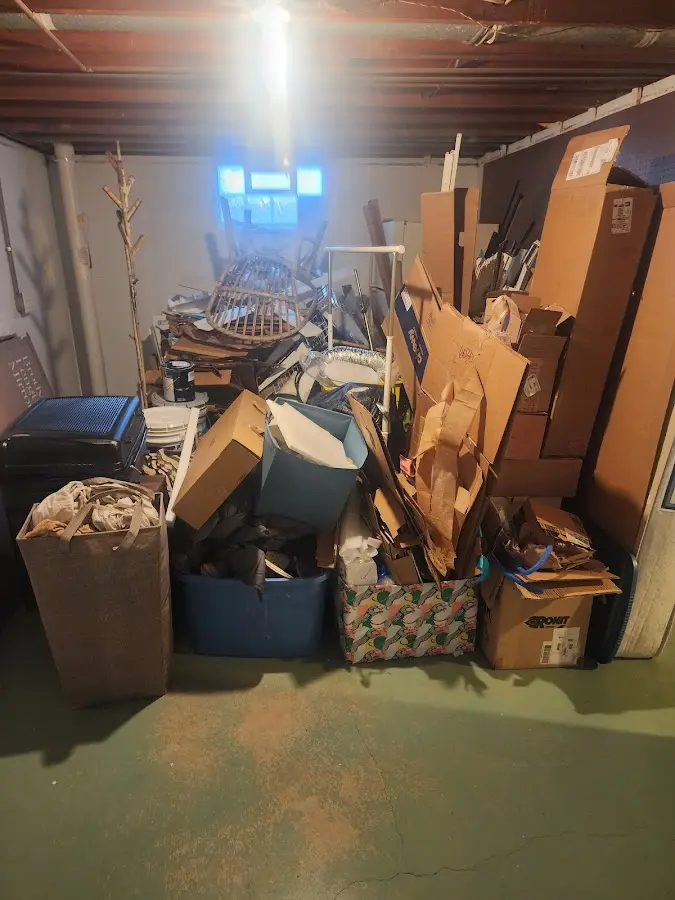 Roll-off dumpster container at job site for 6 Yard Dumpster Rental in Georgia